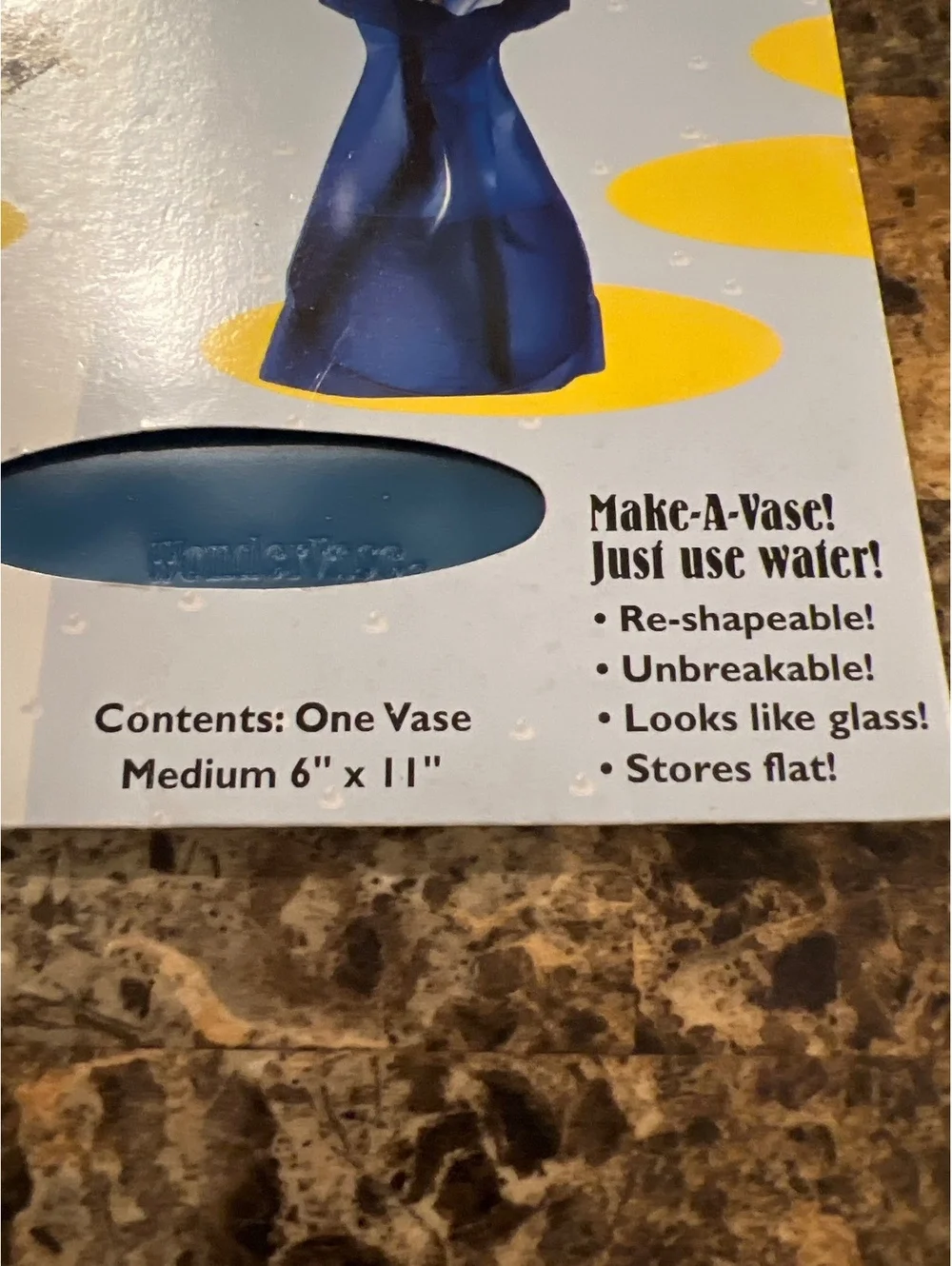WonderVase Medium Frosted Blue Re-shapeable Vase 6